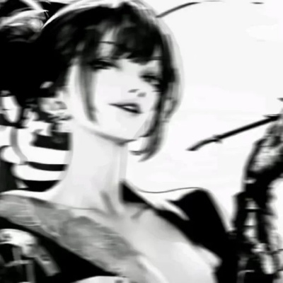 黑白系女动漫头像