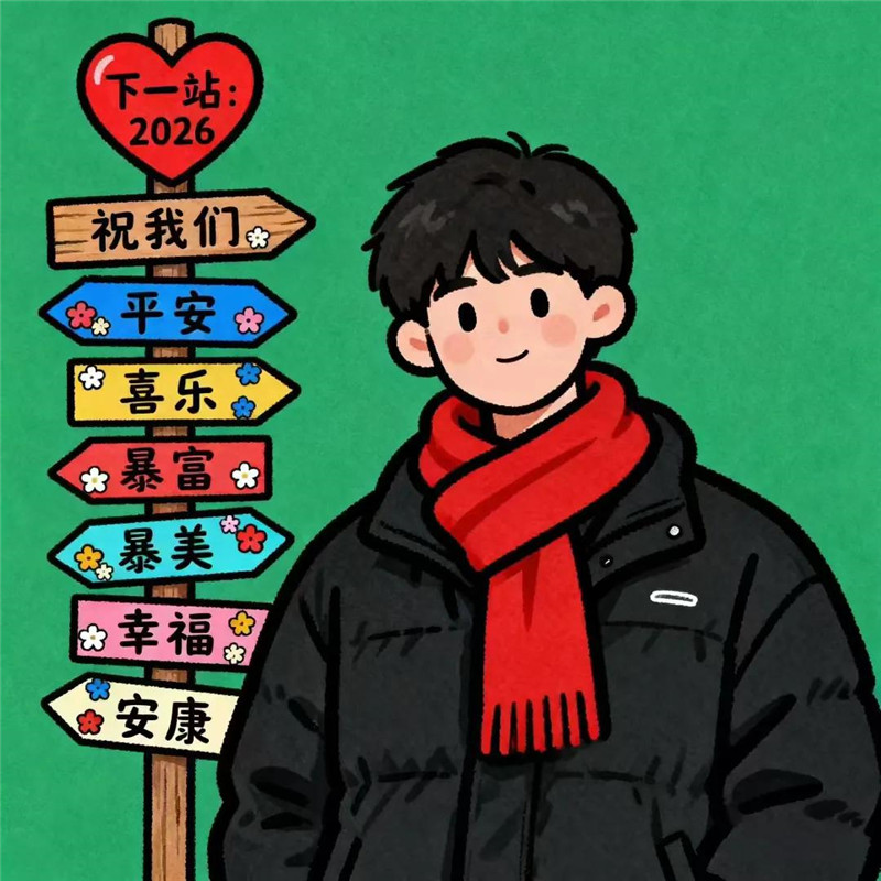 手绘好运情侣头像