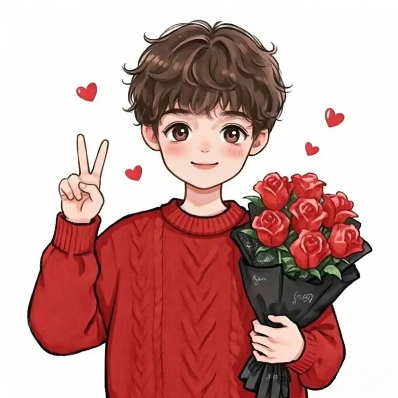 暴富和发财的情侣头像