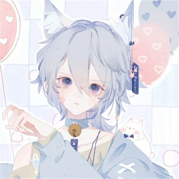 情侣动漫两个人比成一个爱心图片头像