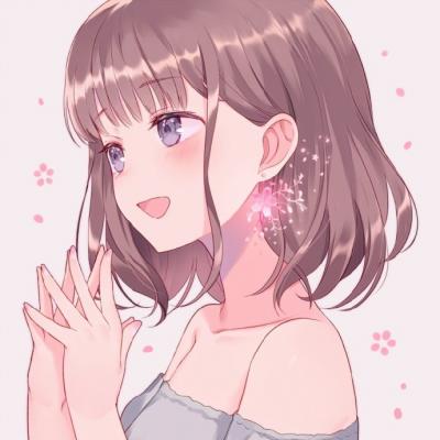 甜美可爱的动漫风格清新女生头像