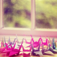 超全清新唯美千纸鹤头像图片