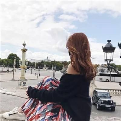 漂亮女生青春时尚微信背影头像