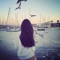 长发女生小清新头像