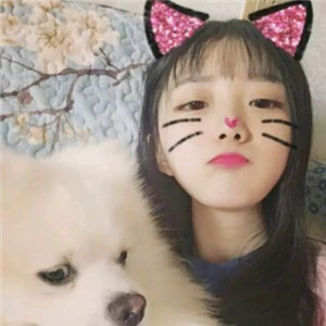猫咪脸特效可爱女生头像图片
