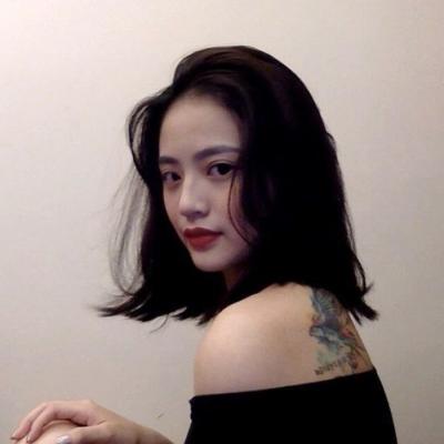 清新漂亮短发气质微信头像女