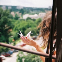 超全清新唯美千纸鹤头像图片