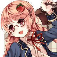 卡通漫画戴眼镜女生头像