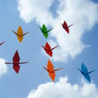 超全清新唯美千纸鹤头像图片