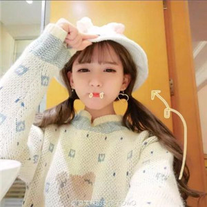 猫咪脸特效可爱女生头像图片