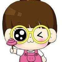 卡通漫画戴眼镜女生头像