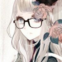 卡通漫画戴眼镜女生头像