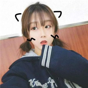 猫咪脸特效可爱女生头像图片
