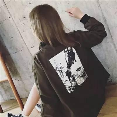 漂亮女生青春时尚微信背影头像