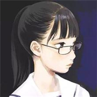卡通漫画戴眼镜女生头像