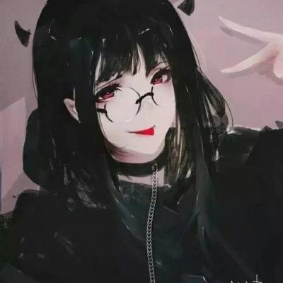 动漫女生冷酷霸气黑暗头像