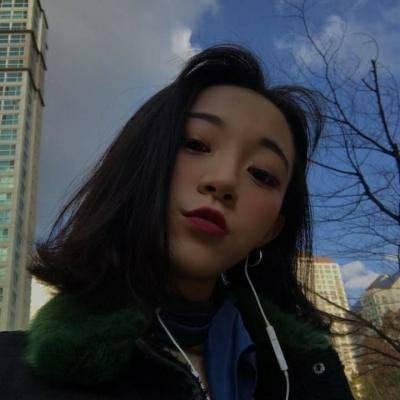 蓝色系清新高清微信头像女