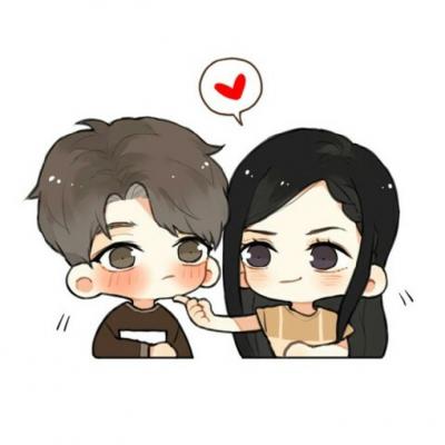 卡通萌图一对两张情侣头像