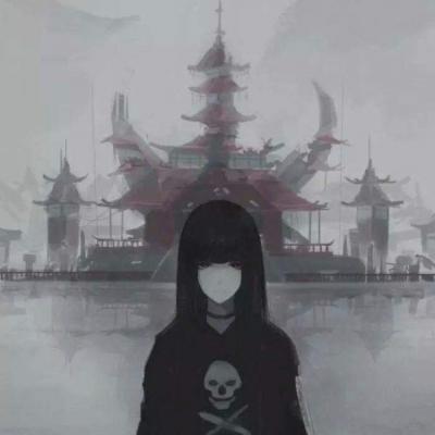 动漫女生冷酷霸气黑暗头像