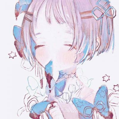 简单清新动漫微信头像女