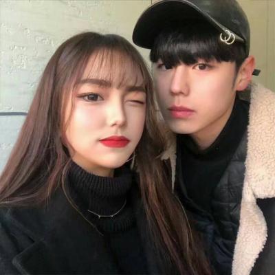 情侣双人亲密无间真人头像