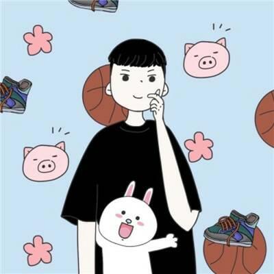 微信一对两张一左一右卡通情侣头像