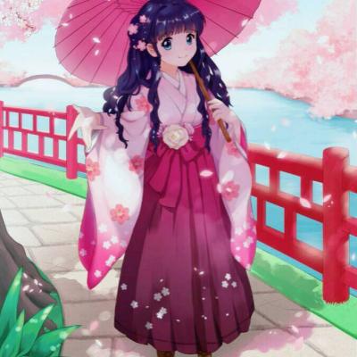 梦幻樱花头像动漫女