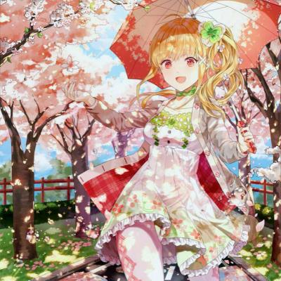 梦幻樱花头像动漫女