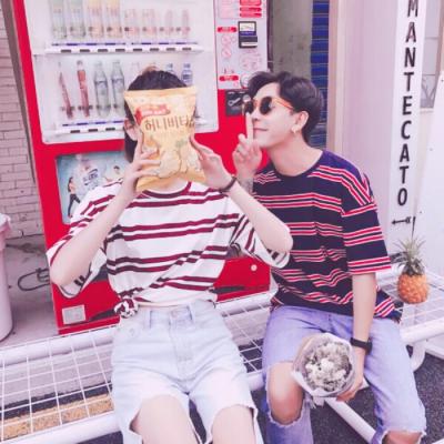 潮流时尚范的微信真人情侣头像图片