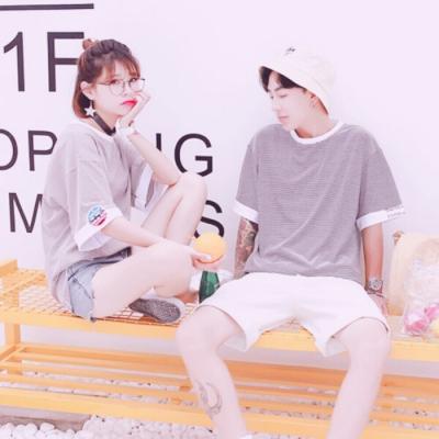 潮流时尚范的微信真人情侣头像图片