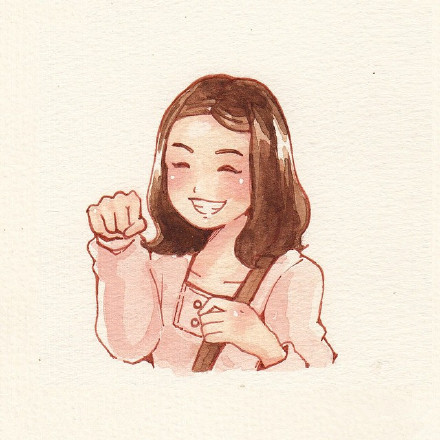 阳光微笑女孩动漫头像