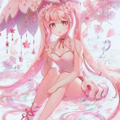 梦幻樱花头像动漫女