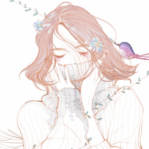 唯美意境漫画高清图片女生头像