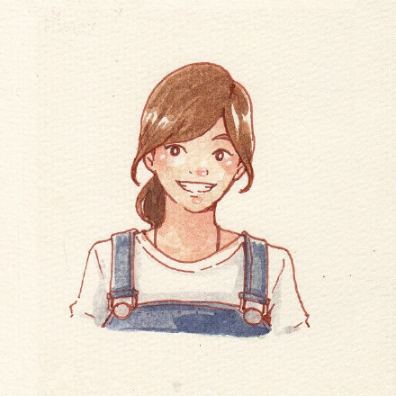 阳光微笑女孩动漫头像