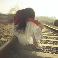 丝带蒙眼睛女生头像