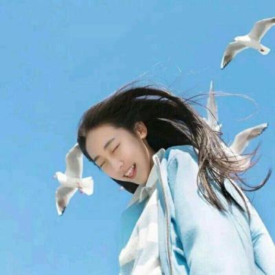 蓝色系小清新个性女生头像图片