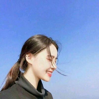 蓝色系小清新个性女生头像图片