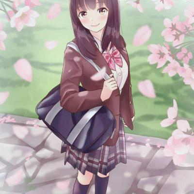梦幻樱花头像动漫女