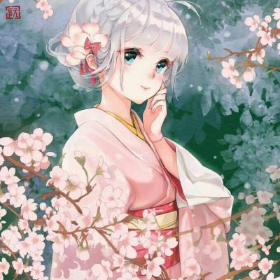 梦幻樱花头像动漫女
