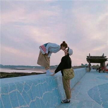 情侣头像唯美真人意境图片