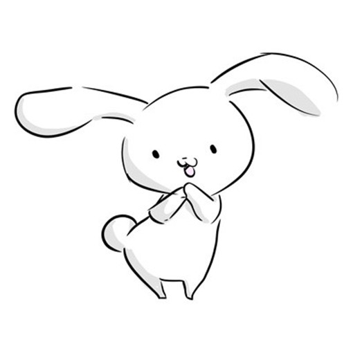 手绘可爱卡通小兔子头像图片