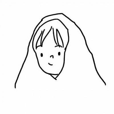 简约手绘线条人物头像
