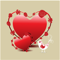 超火有创意的漂亮红心头像