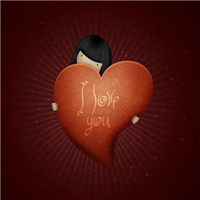 超火有创意的漂亮红心头像