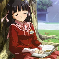 头像女生看书动漫图片