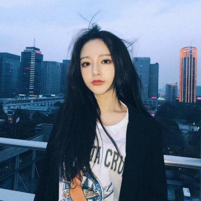 女头蓝色系清新