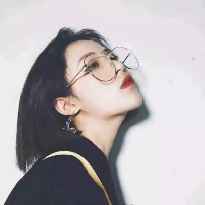 女生高清短发侧脸唯美小清新自然头像