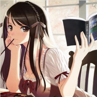 头像女生看书动漫图片