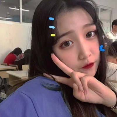 女头蓝色系清新