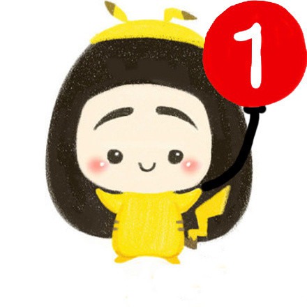 微信可爱小女孩加个红色的1头像